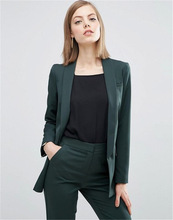 Traje Formal de corte entallado para Mujer, ropa de trabajo informal de oficina, Traje de estilo uniforme, conjunto de 2 piezas, color verde oscuro 2024 - compra barato