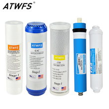 ATWFS 5 Stage Water Filters Cartridge for Household RO Filter ulp 2012-100 gpd 10 Inch Reverse Osmosis Membrane Purifier System 2024 - buy cheap