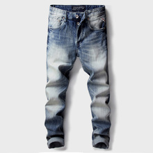 European Retro Fashion Mens Jeans Slim Fit Destroyed Ripped Jeans Men DSEL Brand Patchwork Streetwear Biker Jeans Beggar Pants 2024 - buy cheap