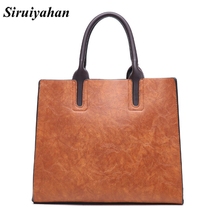 Siruiyahan Bag Women Leather Handbags Bolsa Feminina Bags Handbags Women Famous Brands Solid Soft Tote Women Messenger Bags 2024 - buy cheap