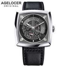 AGELOCER Luxury Mechanical Watches Men's Analog Automatic Watch Sport Wrist Watch for Men Power Reserve Punk Style Watch 5602A1 2024 - buy cheap