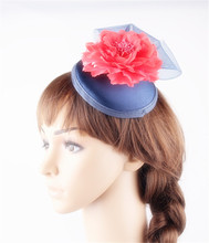 Base de cabelo fascinator flor de seda com crinolina, acessórios para cabelo múltiplas cores elegantes para mulheres cabeça de noiva 2024 - compre barato