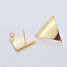 Earrings Post Hanger Connector Linkers Metal Triangle Base Findings 24K Gold Color Earrings Making DIY Jewelry Accessories 2024 - buy cheap