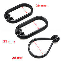 10pcs Hook Plastic Black Buckles Snap Hook With O-Ring Used For Shower Curtains Window curtains 2024 - buy cheap