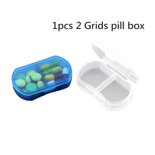 1pcs 2 Grids Mini Cute Medicine Weekly Storage Pill 7 Day Tablet Sorter Box Container Case Organizer Health Care Pill Box 2024 - buy cheap