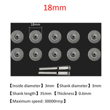 10 шт., 18 мм алмазные дисковые пилы, режущие диски с 2 шт. соединительные наконечники для мини дрели Dremel, роторный инструмент 2024 - купить недорого