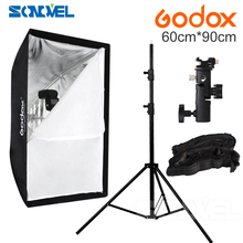 Godox Portable Softbox 60*90 60x90cm honeycomb Grid Umbrella Softbox Reflector+Flash bracket+Light Stand for Speedlight 2024 - buy cheap