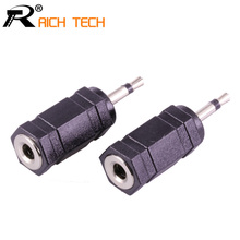 10pcs/lot Nickle Plated Jack 2.5mm mono plug to 3.5mm Jack mono connector audio/video adapter 2024 - buy cheap