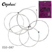 6pcs/set Orphee Acoustic Guitar Strings Set 010-047 Silver Plated Anti-Rust Coat Steel Wire with Full Bright Tone & Extra Light 2024 - buy cheap