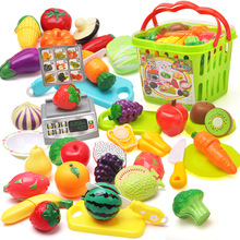 Детские ролевые игры, овощные игрушки для резки фруктов, пластиковые Кухонные Игрушки для раннего образования, игрушки для детей, подарок 2024 - купить недорого