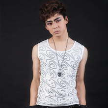 Nightclub singer dance Personalized Ds Vest Costumes  DJ Male fashion Paillette vest men's sleeveless basic shirt 2024 - buy cheap