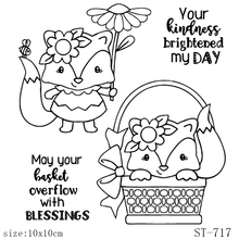 AZSG Cute Fox/Sincere Blessings Clear Stamps/Seals For DIY Scrapbooking/Card Making/Album Decorative Silicone Stamp Crafts 2024 - buy cheap