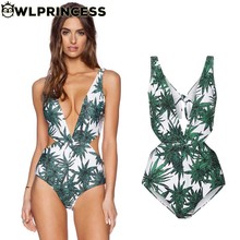 Owlprincess Sexy Floral Print Strap One Piece Swimsuit Biquini High Waist Swimwear Bodysuit Leotard Monokinis Women Bathing Suit 2024 - buy cheap