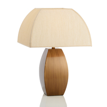 Luminária de mesa com bloqueio de madeira, lâmpada de mesa para loft industrial, além de mesa, luminária abajur 2024 - compre barato
