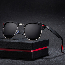 2021 New Fashion Semi Rimless Polarized Sunglasses Men Women Brand Designer Half Frame Sun Glasses Classic Oculos De Sol UV400 2024 - buy cheap