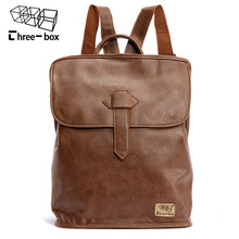 Três caixa retro simples homens mulheres moda mochila masculina casual estudante bolsa de viagem maré 14 polegadas portátil bolsa de ombro tote 2024 - compre barato