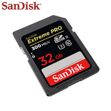 Sandisk Extreme Pro tarjeta de memoria 32GB SDHC SD Tarjeta de lectura máxima velocidad 300 MB/s Clase 10 UHS-II U3 4K tarjeta SD para cámara 2024 - compra barato