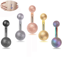 5Pcs/set Lotus ball Frosted Stainless Steel Piercing Navel Piercing Navel Earring Gold Belly Piercing Sex Body Jewelry Pircing 2024 - buy cheap