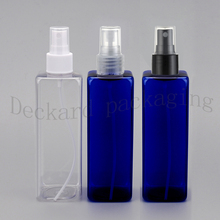 30X250 ml vazio spray de fixação azul claro quadrado garrafa reutilizável 250cc âmbar recipientes de embalagens de cosméticos, frasco de perfume do pulverizador garrafa 2024 - compre barato