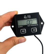 2019 Motorcycle Digital Display Tachometer Motor Boat Engine Electronic Tachometer built in battery tach hour meter black BM-C04 2024 - compre barato