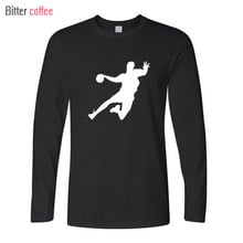 Camiseta masculina de 100% algodão, camiseta masculina criativa de manga longa com estampa de skate 2024 - compre barato