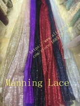 Manning-tela de encaje de guipur nigeriano africano bordado con purpurina pegada, opción de brillo de 7 colores, de más a menos, 88029 2024 - compra barato