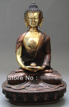 Fast shipping Rare Old Tibet Tibetan Buddhism Bronze Hand Carved Buddha Statue 2024 - buy cheap