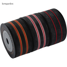 Kewgarden-Cinta de Organza a rayas de 1 ", 1,5", 25mm, 40mm, broche DIY, accesorios de lazo, cintas de embalaje satinadas, cinta hecha a mano de 5M 2024 - compra barato