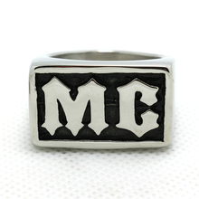 New! Amazing MC Motorcycle Biker Style Ring 316L Stainless Steel Top Quality Biker Ring  From Size 8-15 2024 - buy cheap