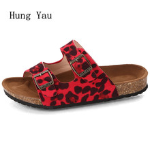 Woman Sandals Shoes Slippers Leopard Flats Outdoor Summer Platform Slides Slip On Fashion Casual Comfortable Plus Size 35-44 2024 - buy cheap