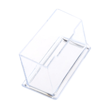 Soporte transparente de plástico acrílico para tarjetas de visita, estante de exhibición para escritorio y oficina, envío directo 2024 - compra barato