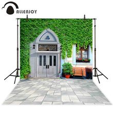 Allenjoy-fondos de fotografía para decoración de jardín, ladrillo, hierba, pared, ventana, paisaje, foto de fondo, photocall 2024 - compra barato