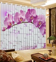 Fashion Customized 3D Curtains Purple flower geometric pattern 3d Curtains Blackout for Living Room Kids Bedroom Fabric 2024 - buy cheap