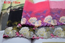 somelace wide 18cm(2yards/lot)2 Color Embroidery Lace Trim Applique Sewing Craft DIY Dress Curtain Bag Decoration 2024 - buy cheap