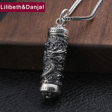 Gawu Box Dragon Pendant 100% 925 Sterling Silver Jewelry Men Openable totem Necklace Pendant making P135 2024 - buy cheap