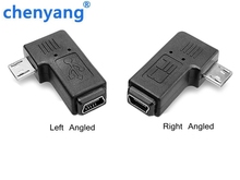 90 градусов левый и правый угловой мини-USB 5pin гнездо к Micro USB штекер Адаптер Синхронизации Данных штекер Micro USB к мини USB разъему 2024 - купить недорого