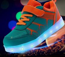 Fashion Children LED light Shoes Kids Sneakers Fashion USB Charging Luminous Lighted Boy Girl Sports Shoes chaussure LED 2024 - buy cheap