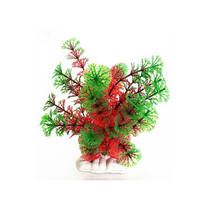Simulation Artificial Plant 15-20 cm Aquarium Decoration Fish Tank Turtle  Landscaping Water Plant red + green 2024 - buy cheap