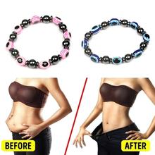 Magnetic strand charm Bracelet Unisex Lose Weight Hematite Eyes Healing Beads Stretch Bangle 2024 - buy cheap