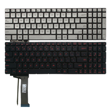 Teclado para ordenador portátil de EE. UU. Para ASUS G551 G551J G551JK G551JM G551JW G551JX G551VW Teclado retroiluminado plateado/rojo inglés 2024 - compra barato