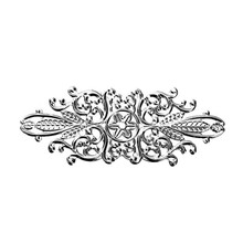 DoreenBeads Iron Based Alloy Embellishments Leaf silver color Filigree Jewelry Components 85mm(3 3/8") x 34mm(1 3/8"), 6 PCs 2024 - buy cheap