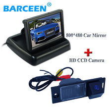 4.3" hd ccd car rear monitor with 170 lens angle ir car parking camera 2 in 1 set  apply for Hyundai ix35 2014 2024 - buy cheap