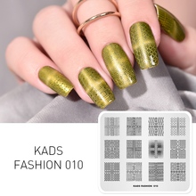 KADS Nail Plates Fashion 010 Nail Art штамповочные пластины Маникюр штамповочный шаблон пластины с изображением Nail Stamp Plate Print Stencil 2024 - купить недорого