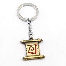 DOTA 2 Keychain Magic Scroll Key Chain Game Key Holder Pendant Chaveiro Jewelry 2024 - buy cheap