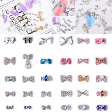 10 PCS/bag 3D Rhinestone Bow Charm Flower Multi-style Sparkling Nails Charms Diamonds For Nail Art Decor Manicure Tools PMBV 2024 - buy cheap