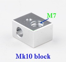 Новый тип MK10 нагревательный блок, алюминиевый нагревательный блок M7 thread для Flashforge MK10, экструдер, детали для 3D-принтера, 1 шт. 2024 - купить недорого
