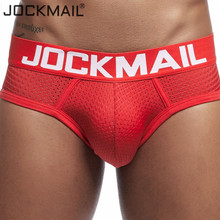 JOCKMAIL 2019 New Mesh Men Underwear Sexy Men Briefs Breathable Low waist Mens Slip Cueca Gay Male Panties Underpants men Shorts 2024 - buy cheap