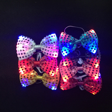 Flash Bow Tie Glowing In The Dark In Color Neon Glow Led Party Child Adult Birthday Party Concert Wedding Bow Tie Party Supplies 2024 - buy cheap