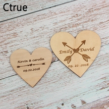 Etiqueta de madera con forma de corazón personalizada, etiquetas rústicas con nombre y fecha, recuerdo de boda para invitados 2024 - compra barato