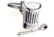 Free shipping Food Cufflinks  silver color food design copper material men cufflinks wholesale&retail 2024 - buy cheap